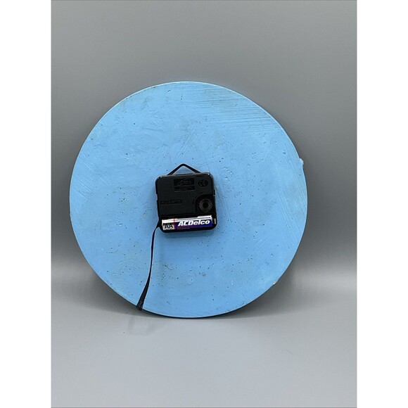 American Country Style. Resin Han Painted Laundry Room Clock.9.75” Diameter,Vtg - Picture 11 of 13